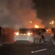 影/國1高科交流道「5車追撞起火」傷亡不明