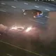 影/情況危急！國1北上林口段「車成烈焰球」傷亡不明