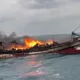 基隆海上大火竄黑煙！漁船狂燃8人跳海　船長兒緊急駕船救父
