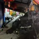 影/毒駕撞斷麻糬店實心柱！　車上4人全被銬法辦