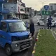 影/三芝「硬皮鯊」高速撞貨車　車頭全毀駕駛受傷送醫