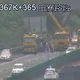 國3田寮段火燒車！砂石車陷火海濃煙竄天　消防緊急灌救