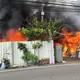 影/台中工廠空地驚傳火警！滾滾黑煙狂竄　環保局提醒住戶關窗