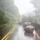 陽明山泉源路岩石掉落又停電　369戶受影響復電困難