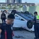 翻車了！　台中清晨嚴重車禍「騎士卡底部」無呼吸心跳