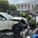 台中豐原農會前連環車禍! 機車遭夾擊騎士命危搶救中