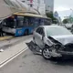 影/台中巨業客運公車車禍!撞進BRT科博館站釀5人受傷