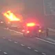 影/悚！國3沙鹿段大小車追撞起火「1人活活燒死」
