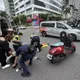 影/新店機車擦撞執勤救護車擦撞　騎士摔傷送醫