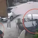 影/才剛坐下等手搖飲就出事！苗栗「轎車暴衝店面撞男客」