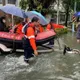 影/台南豪雨重災區「安南醫院變島嶼、六甲大面積陷落」