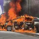 影/彰化開學日街頭「猛烈燃燒」！休旅車陷火海成焦黑殘骸