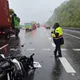 國3新台五路交流道300米2事故！火燒車、機車誤闖追撞命危
