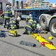 影/彰化交流道前奪命車禍！拖板車碰撞雙載機車　夫妻遭輾斷魂