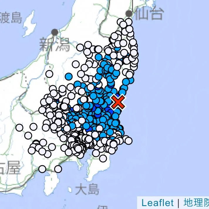 日本茨城23:51發生規模4.8地震「最大震度4級」   東京也有感