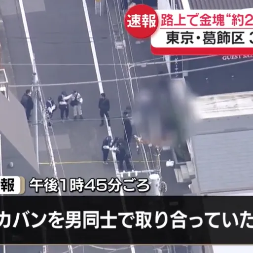 東京街頭強盜案　4男遭噴催淚瓦斯痛毆「2kg金塊被搶」