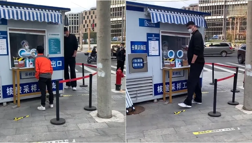 【影】姚明現身上海富人區核酸檢測站　遭人偷拍爆怒：你能別拍了嗎？