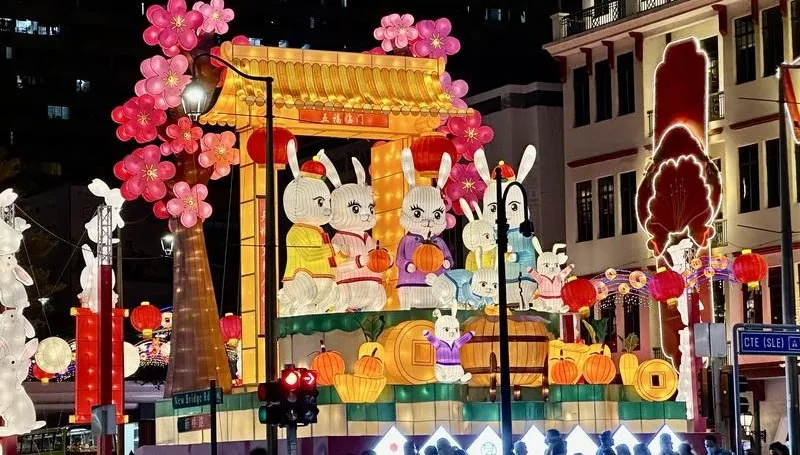 歡喜迎兔年！新加坡揮別疫情陰霾　牛車水年貨市集復辦熱鬧滾滾