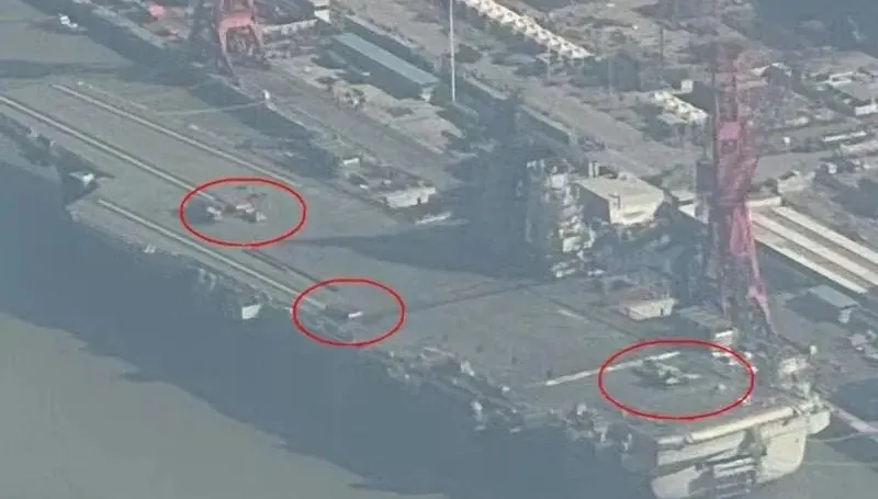 彈射小紅車、殲35同現甲板　陸航母「福建艦」新裝備陸續亮相測試