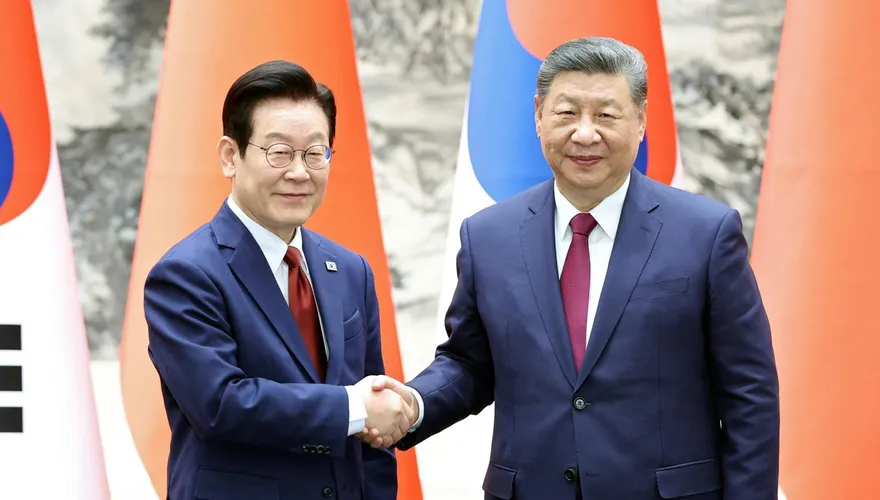 習近平向李在明致賀電！祝賀韓國政府成立78週年