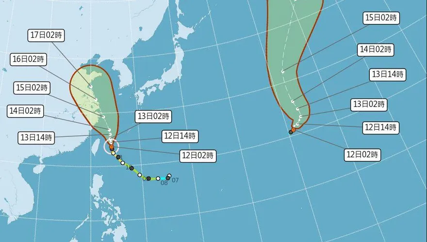 恐出現雙颱共舞！豪雨炸台「新北成雨都」　中颱梅花直衝→影響最劇時間曝