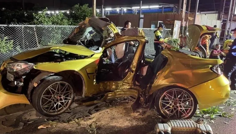 愛妻剛過完生日就守寡　夫與車行老闆試駕BMW M3撞樹雙亡