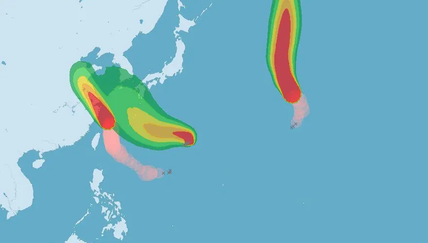 三颱共舞再發高溫特報！各地轉晴「2區迎短暫雨」　南瑪都恐轉中颱迴轉路徑曝