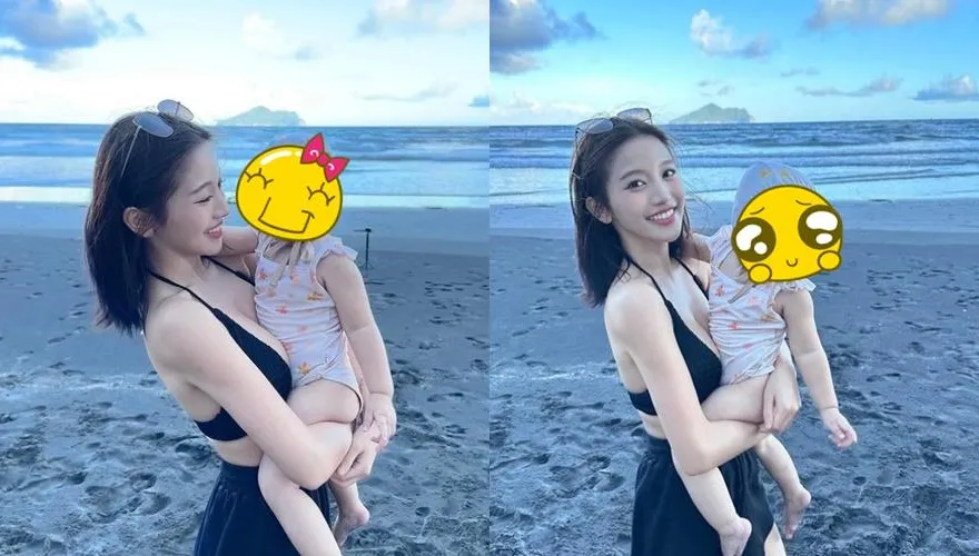 好想當寶寶！「北一女神」蔡瑞雪海邊深V比基尼辣翻　超兇C乳網暴動：陷進去了…
