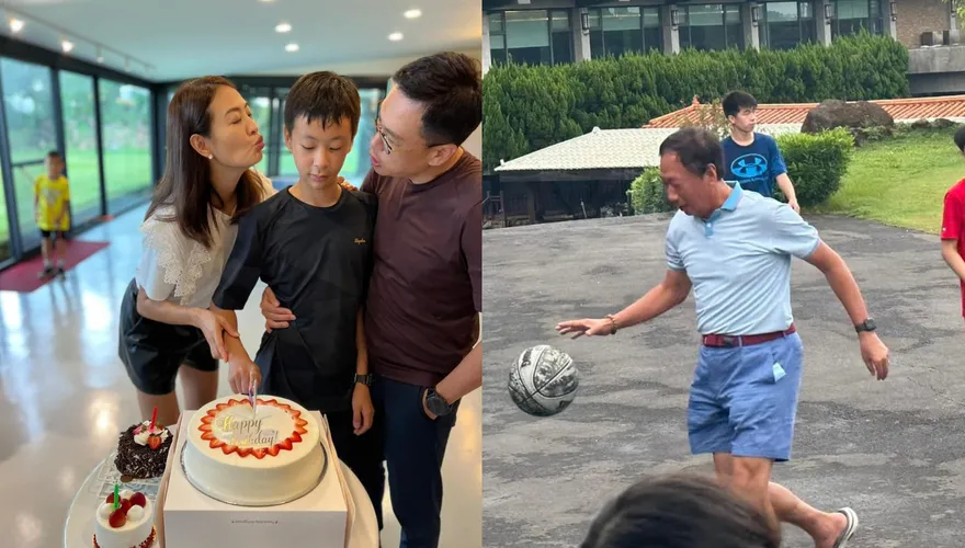賈永婕14歲兒生日趴…驚見「郭台銘打籃球」成亮點！她笑揭：把小孩都X掉了