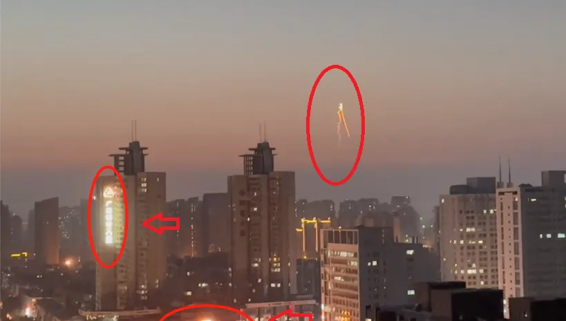 是秘密飛行器軌跡雲？ 石家莊天空現「金色」怪雲...網友表示首次見