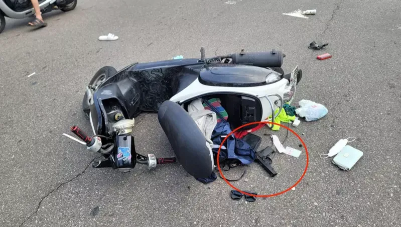 台中少女無照車禍　路人拍到車廂掉出一把槍！警到場時未發現