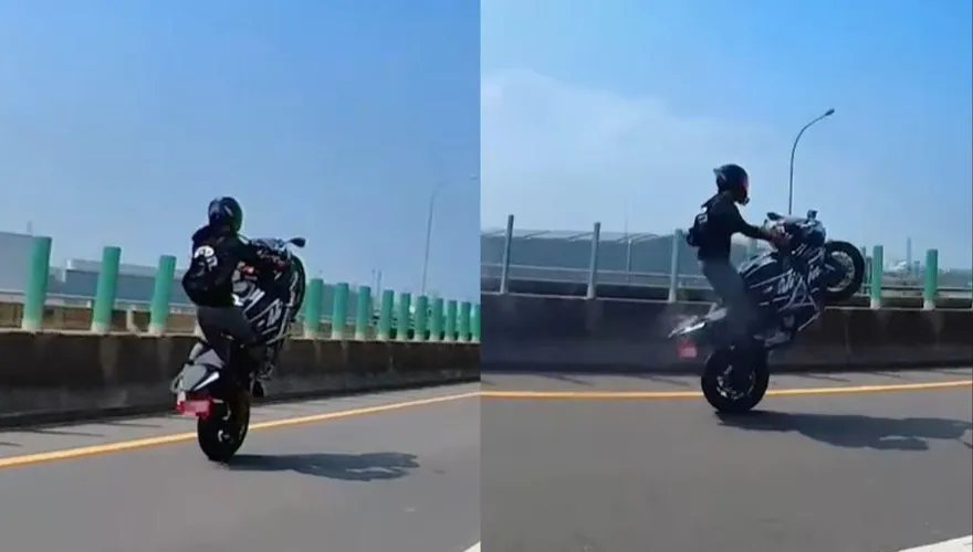 23歲重機騎士「翹孤輪」還擋路！遭法辦下場曝光…網氣炸：哪來的猴子