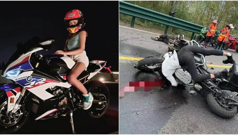 重機女神淪山路猴子！遇車劫「雙腳朝天亡」鮮血整地流　車友見事故片嘆：全壓線騎