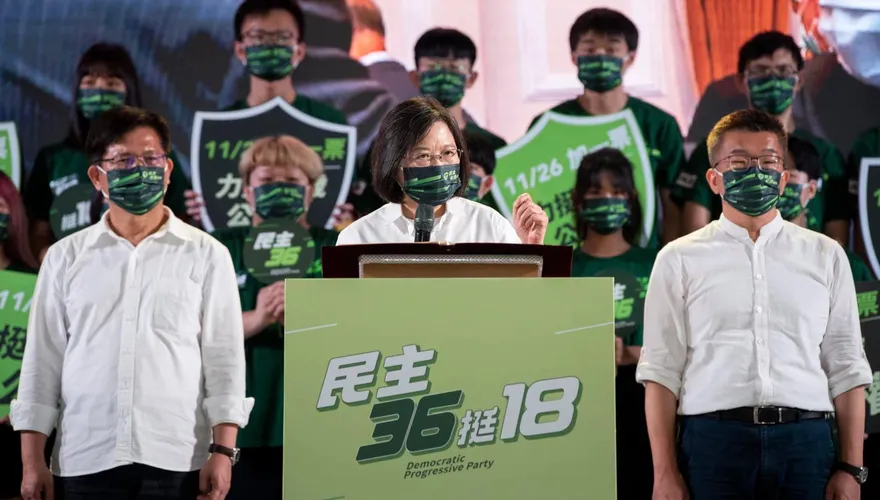 尼莎颱風帶來豪雨！蔡英文新竹輔選行程喊卡