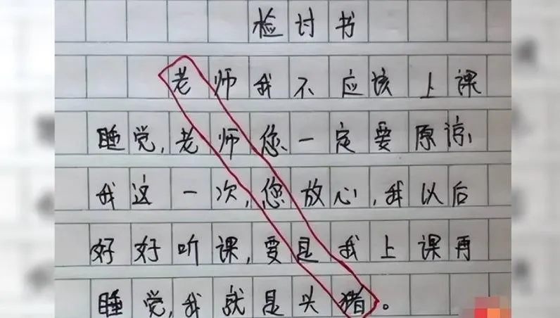 寫藏頭詩罵老師「是豬」！國小生悔過書曝光　家長一看哭笑不得