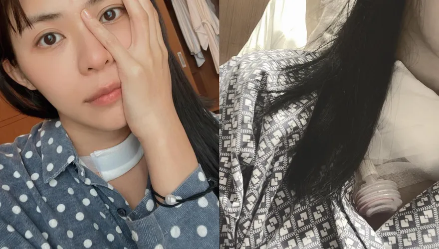 《嬌女》女星突長3.5cm腫瘤！急送院動刀「痛到飆淚」　親曝「脖子插引流管」照惹心疼