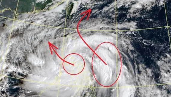 奈格颱風持續往西！鄭明典揭「2雲團分道揚鑣」　最新路徑曝