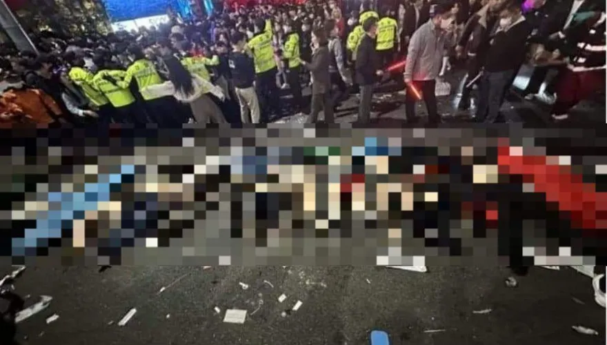 梨泰院10萬人踩踏/現場傷亡者躺地！年輕人竟在一排屍體旁歡唱