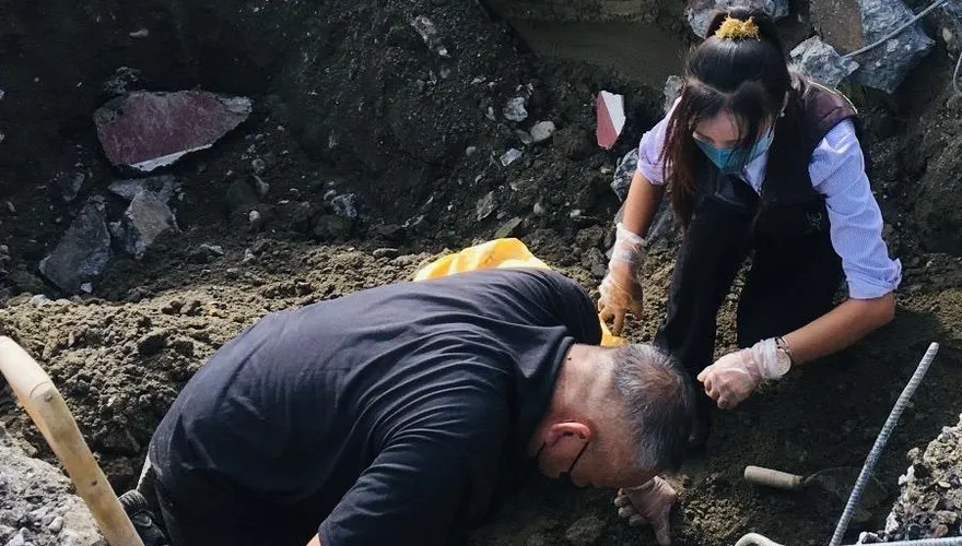 彰化某國中籃球場整建工程挖出白骨　將送鑑識確認身分