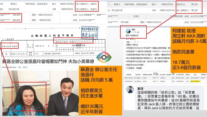 綠營猛打高虹安男友！媒體人曝：柯建銘助理也捐款民進黨