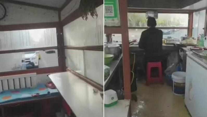 男子路邊吃早餐　1原因餐車秒變「觀光巴士」