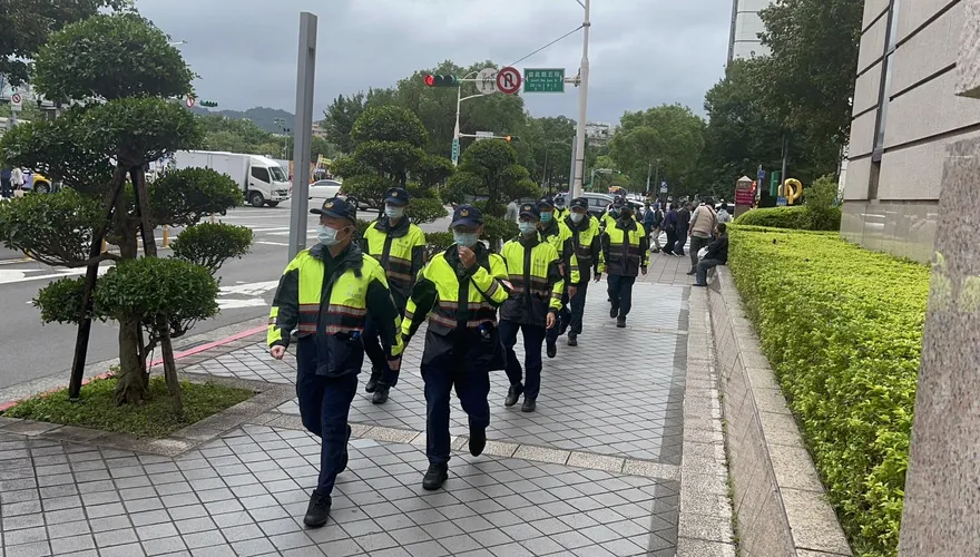 台北市長選舉辯論/近200人警力戒備　現場畫面曝光