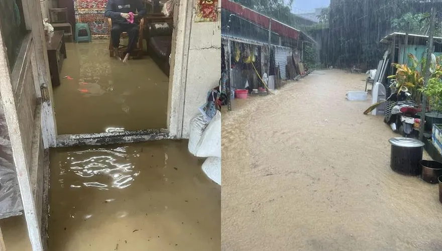 1hr灌120毫米！宜蘭蘇澳豪雨下不停　溪水暴漲淹民宅…畫面曝光