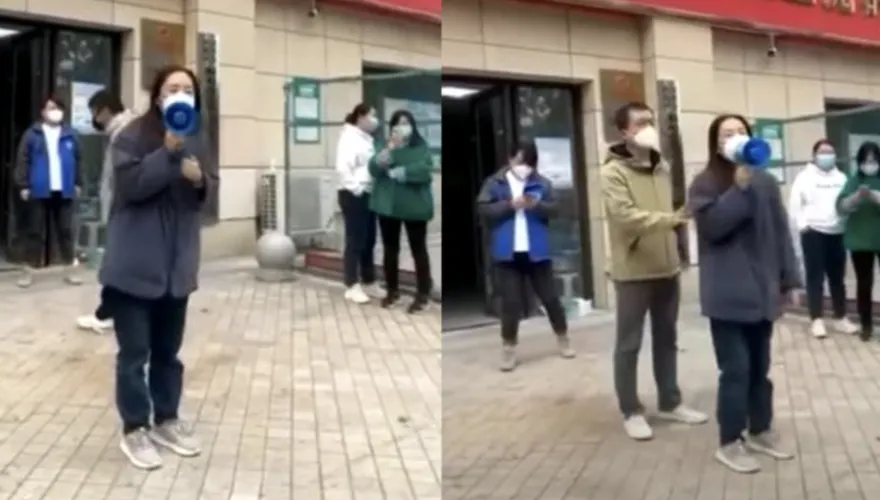 【影】鄭州書記哭訴缺席女兒成年禮遭轟　上街拿大聲公喊：我錯了嗎？