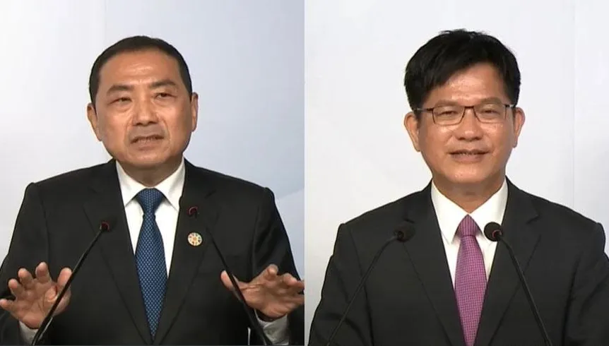 【影】新北市長政見會登場　侯友宜、林佳龍正面交鋒