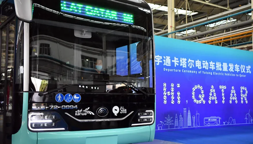 為卡達氣候「量身訂做」特製款　陸新能源客車成世足賽交通主力