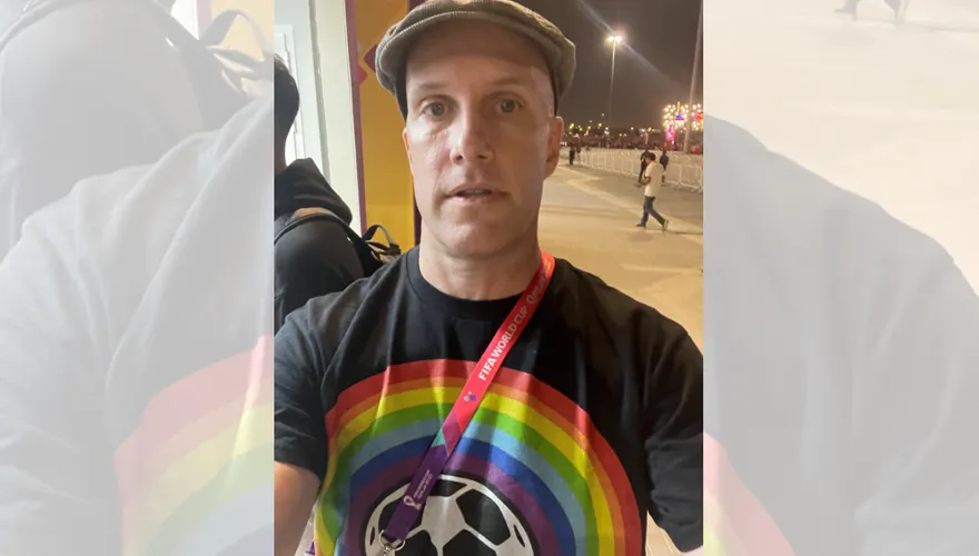 世足賽/不只球員不能戴彩虹臂章　美國記者穿彩虹T也遭拘留