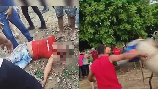 【影】樂極生悲後…差點死掉！他見「愛馬衝線」嗨翻　跳進賽道被攔腰撞：下巴噴血