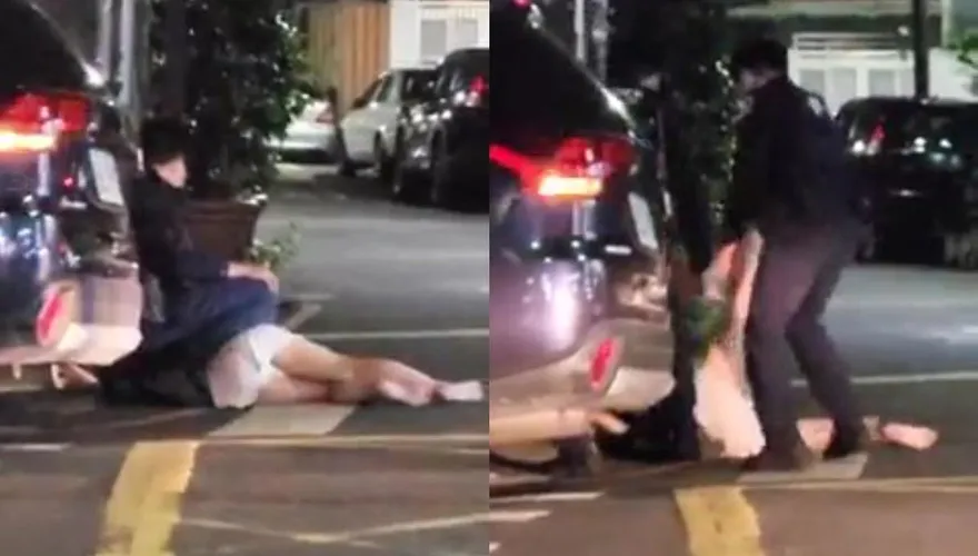 【影】兄妹為錢在大街上互毆　她因出腳「踹」警…遭帶回保護管束