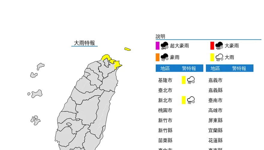 快訊/東北季風發威！基隆、新北發布「大雨特報」　中南部仍晴朗